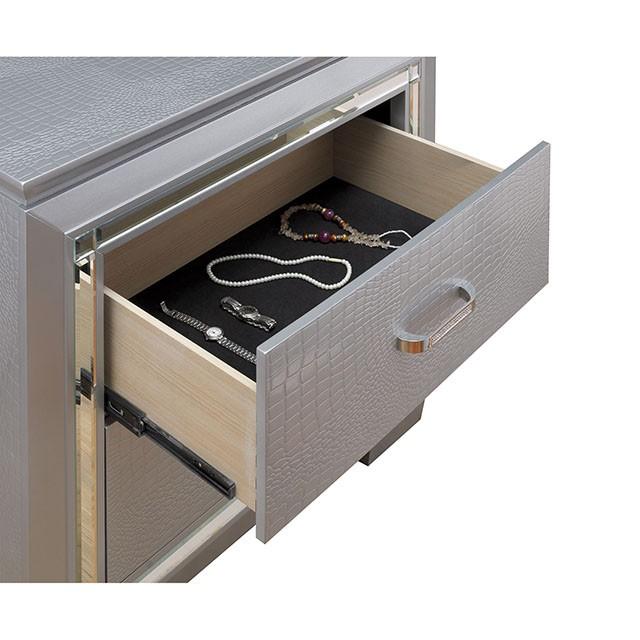 BELLANOVA Silver Night Stand - Just Furniture (PA) - Multi Location