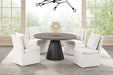 Broager 5 Pc Dining Table Set (Light Gray Swivel Chairs) - Just Furniture (PA) - Multi Location