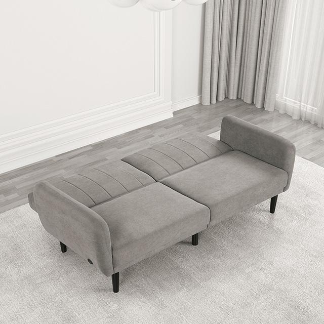 Aristide Futon Sofa Grey & Brown - Just Furniture (PA) - Multi Location