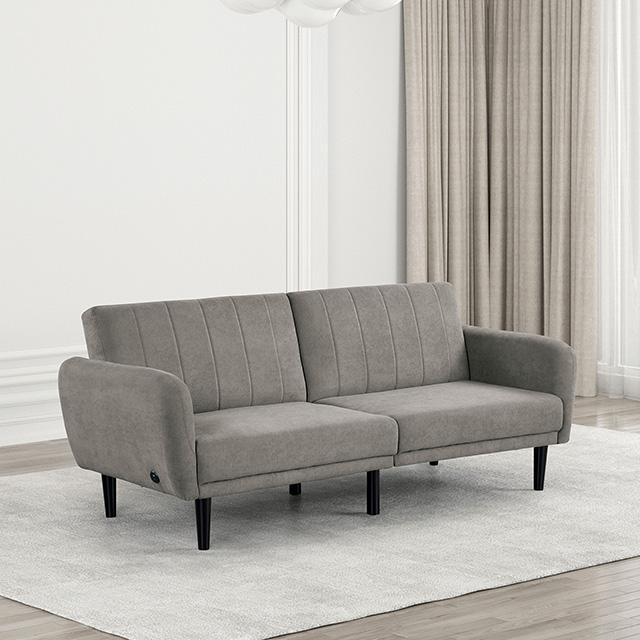 Aristide Futon Sofa Grey & Brown - Just Furniture (PA) - Multi Location
