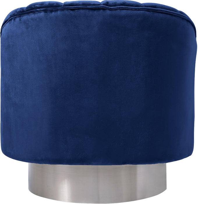 Farrah Navy Velvet Accent Chair