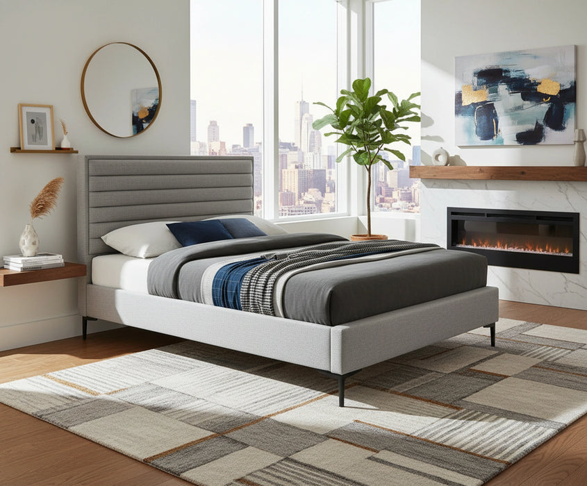Hunter Grey Linen Full Bed