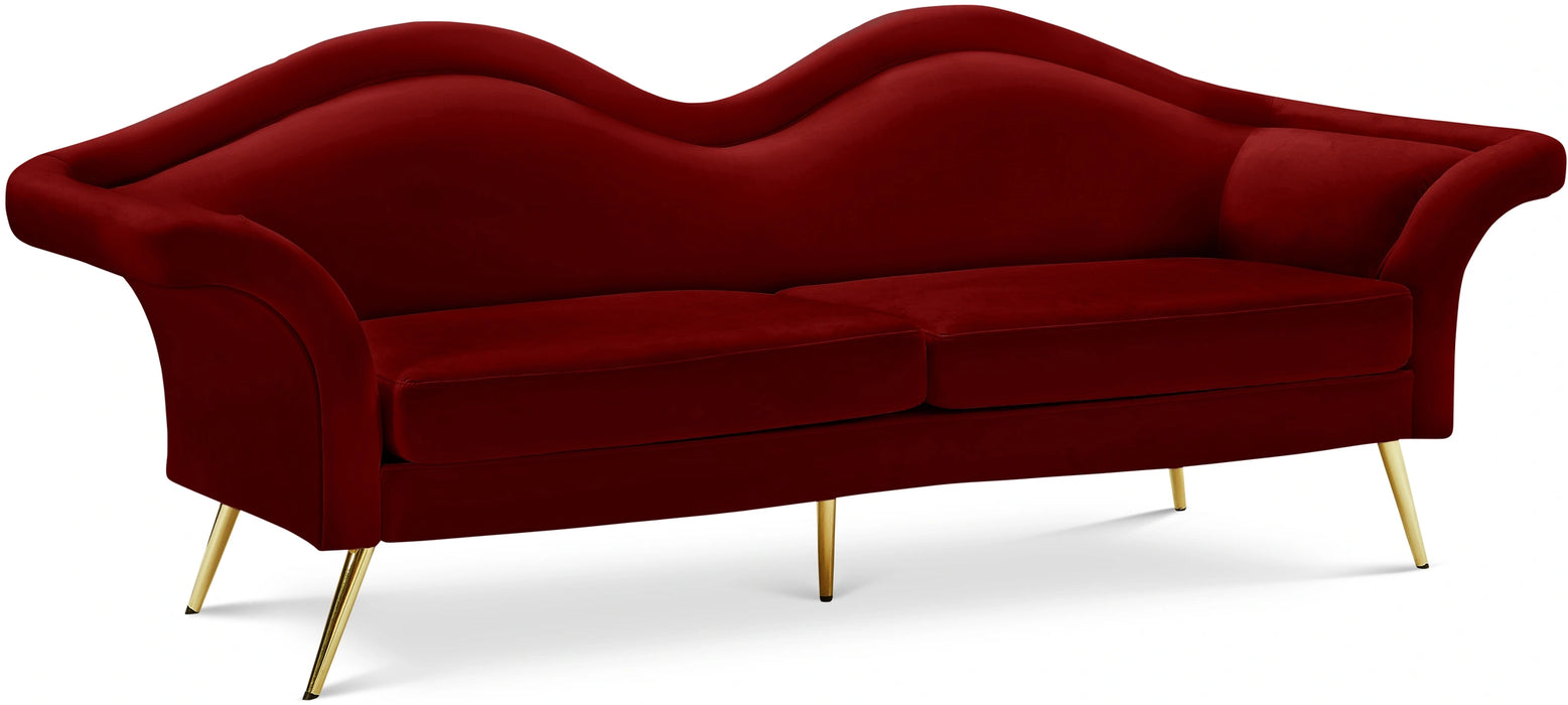 Lips Red Velvet Sofa