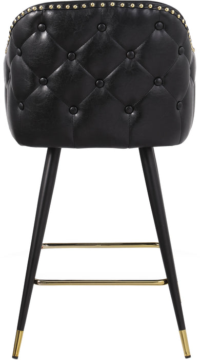Barbosa Black Faux Leather Counter/Bar Stool