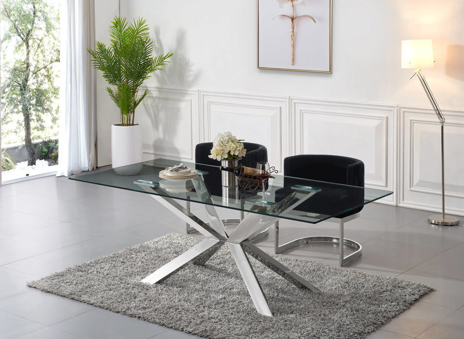 Juno Chrome Dining Table