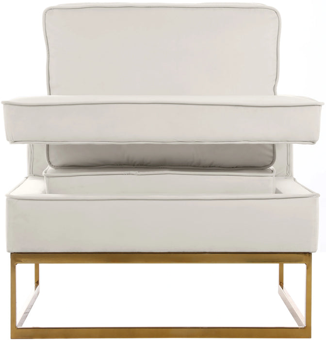 Noah Cream Velvet Accent Chair