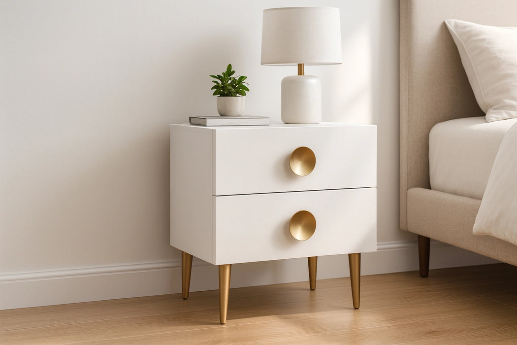 Zayne White Night Stand