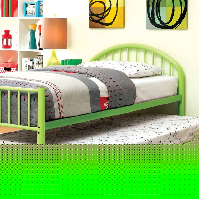 Rainbow Full Bed Black, White, Silver, Black, & Green