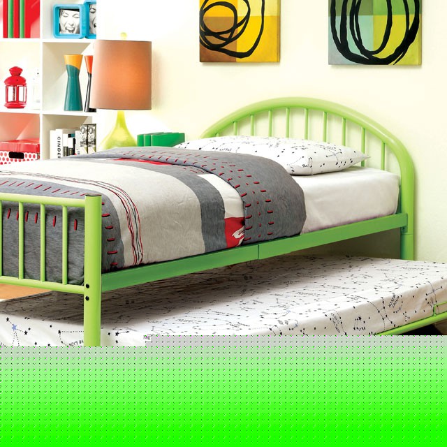 Rainbow Full Bed Black, White, Silver, Black, & Green