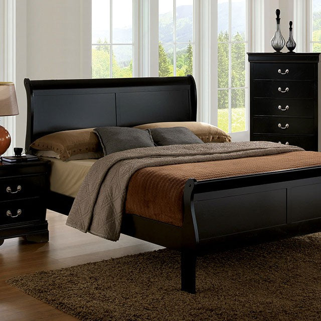 Louis Philippe Full, Twin, Full, & King Bed Black, Grey, Brown & White - Just Furniture (PA) - Multi Location