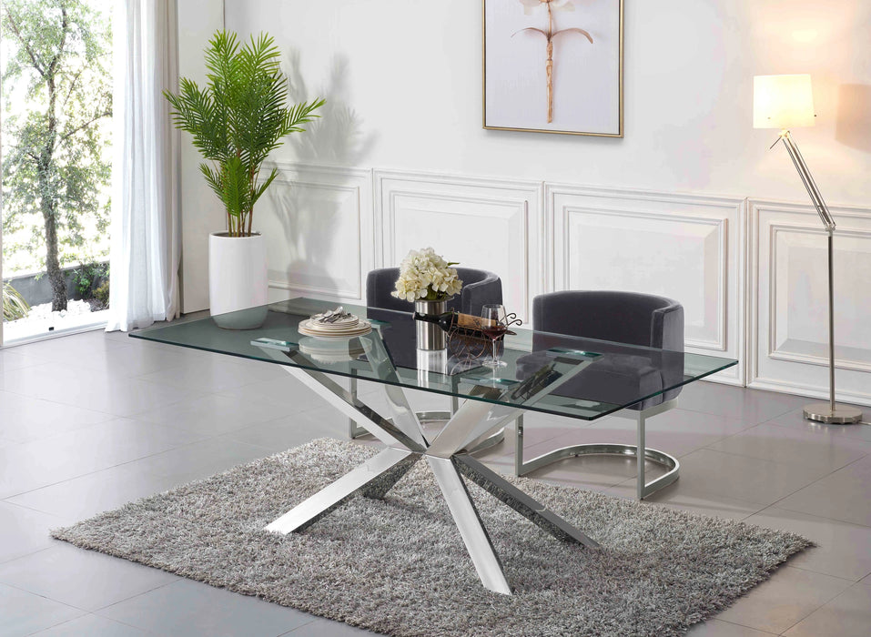 Gianna Grey Velvet Dining Chair