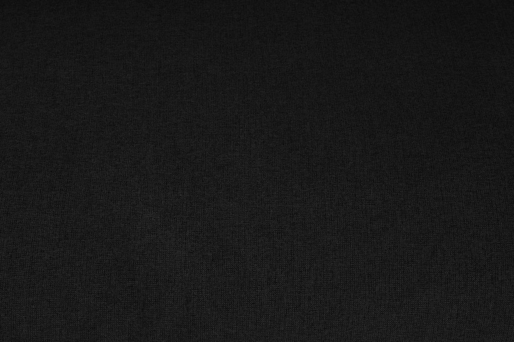 Serene Black Linen Fabric Deluxe Cloud Ottoman