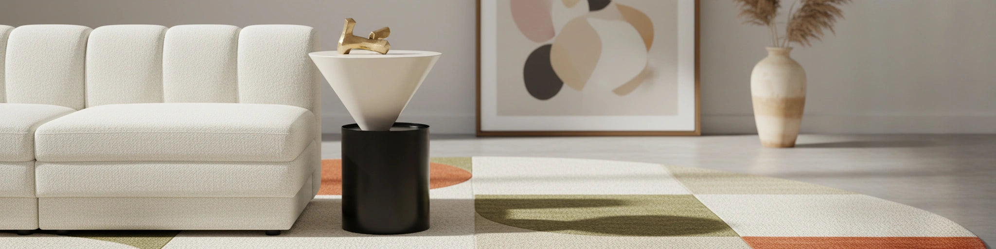 Damon White End Table
