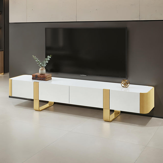 Larvik TV Stand White w/ Gold Frame - Just Furniture (PA) - Multi Location