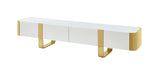 Larvik TV Stand White w/ Gold Frame - Just Furniture (PA) - Multi Location