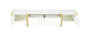Larvik TV Stand White w/ Gold Frame - Just Furniture (PA) - Multi Location