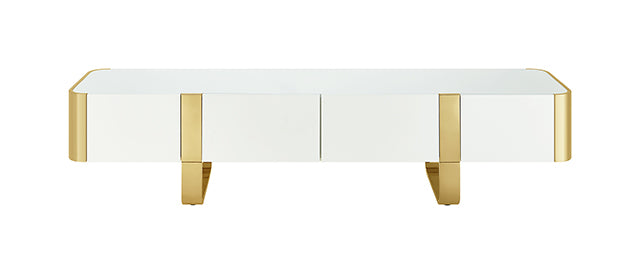 Larvik TV Stand White w/ Gold Frame - Just Furniture (PA) - Multi Location