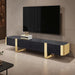 Leknes TV Stand Black w/ Gold Frame - Just Furniture (PA) - Multi Location