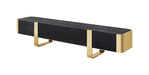 Leknes TV Stand Black w/ Gold Frame - Just Furniture (PA) - Multi Location