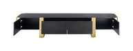 Leknes TV Stand Black w/ Gold Frame - Just Furniture (PA) - Multi Location