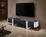Leknes TV Stand Black w/ Silver Frame - Just Furniture (PA) - Multi Location