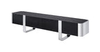 Leknes TV Stand Black w/ Silver Frame - Just Furniture (PA) - Multi Location
