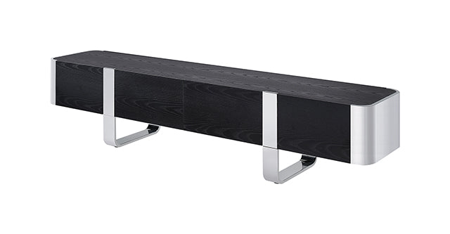 Leknes TV Stand Black w/ Silver Frame - Just Furniture (PA) - Multi Location
