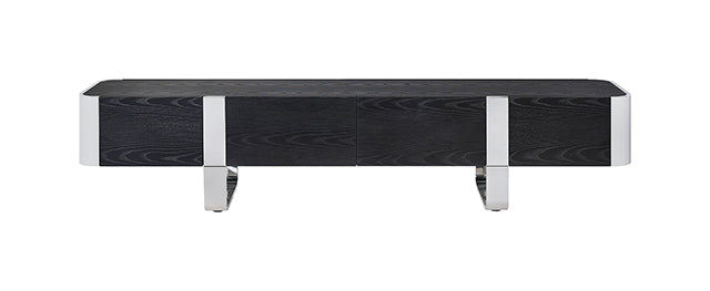 Leknes TV Stand Black w/ Silver Frame - Just Furniture (PA) - Multi Location
