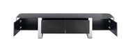 Leknes TV Stand Black w/ Silver Frame - Just Furniture (PA) - Multi Location