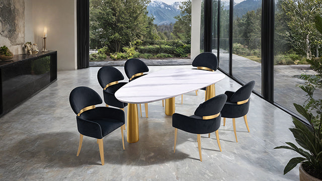 Northam 7 Pc. Dining Table Set W/ Black Chair - Just Furniture (PA) - Multi Location