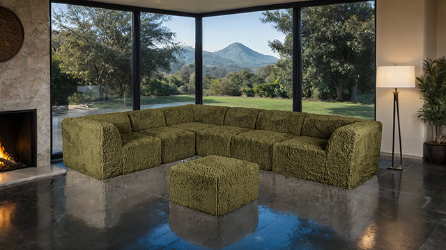 Nappi Large L-Sectional w/ Ottoman (Compressed Foam) - Just Furniture (PA) - Multi Location
