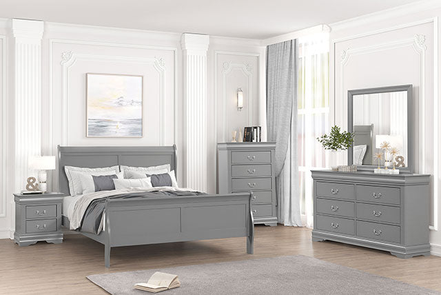 Louis Philippe Full, Twin, Full, & King Bed Black, Grey, Brown & White - Just Furniture (PA) - Multi Location