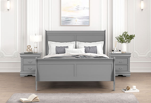 Louis Philippe Full, Twin, Full, & King Bed Black, Grey, Brown & White - Just Furniture (PA) - Multi Location