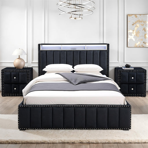 Farese Queen Bed w/ 2 Nightstands - Just Furniture (PA) - Multi Location