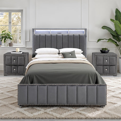 Farese Queen Bed w/ 2 Nightstands - Just Furniture (PA) - Multi Location